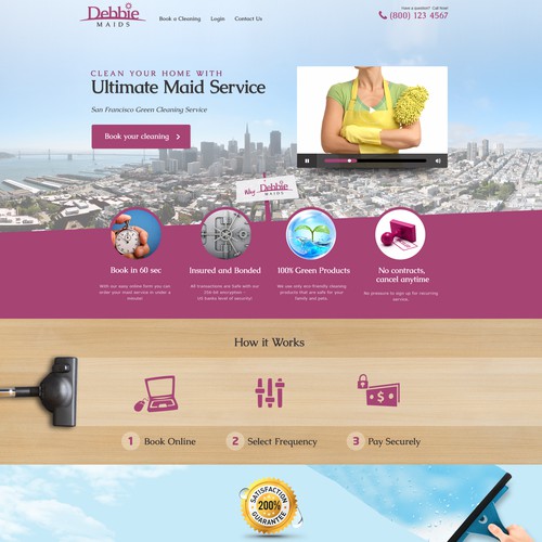Create the best web page for a budding house cleaning company!!
