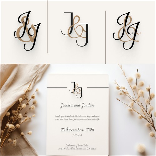 Wedding monogram J&J