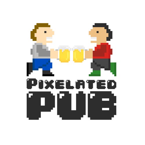 ★▶ VIDEO GAME BEER PUB LOGO - 8 Bit/Pixel/Digital Style LogoNeeded for the Pixelated Pub ◀★