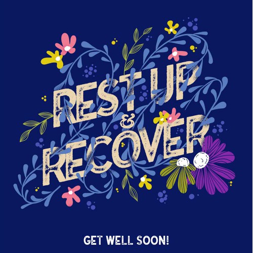 Card design for GET WELL SOON.