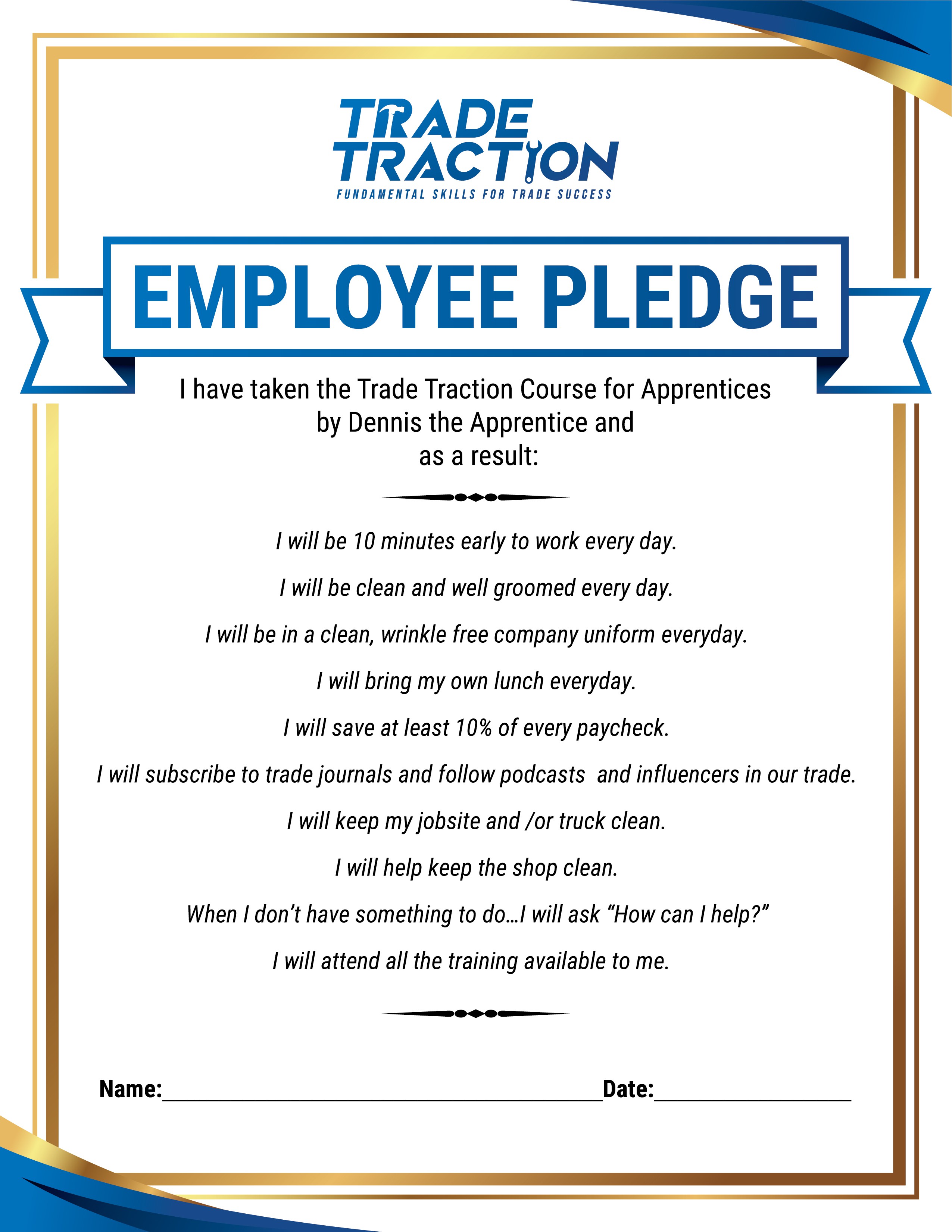 Trade Traction plade design