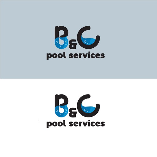 logo concept for B&cC pooL SERVICES