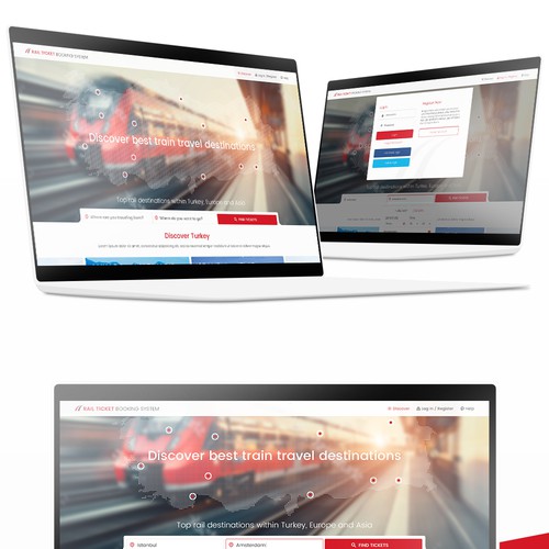 Home Page & Result Page for Train Tickets Website