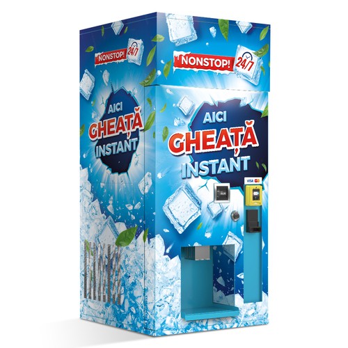 Ice Vending Machine Wrap Design