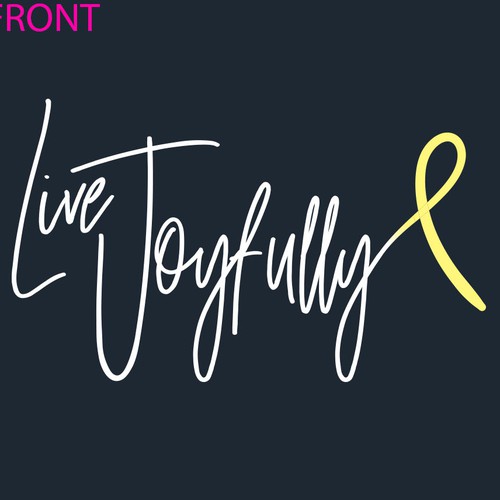 Screenprint T-shirt Design for Childhood Cancer Awareness