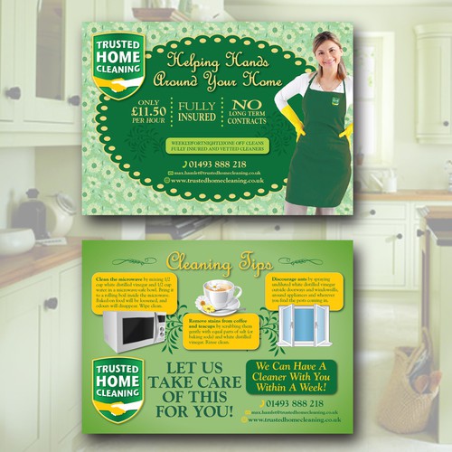 Trusted Home Cleaning Postcard