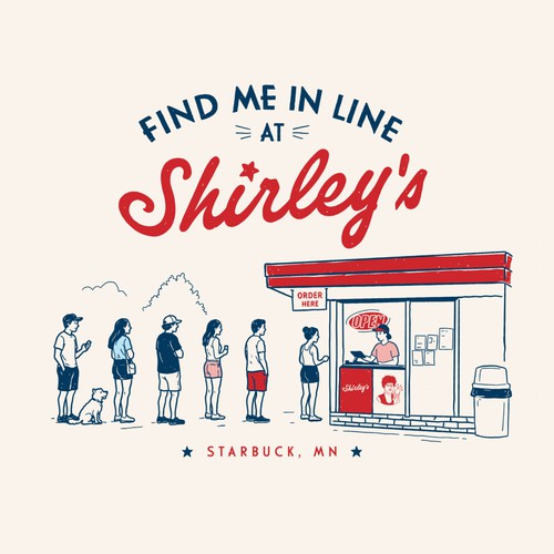 Shirley's Treats & Eats is a nostalgic, small-town, 1950's-style walk-up ice cream shop in Starbuck, Minnesota
