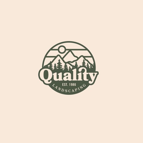 A Modern outdoor logo for landscaping company