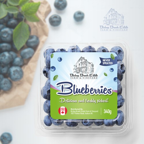 Blueberry Product Label