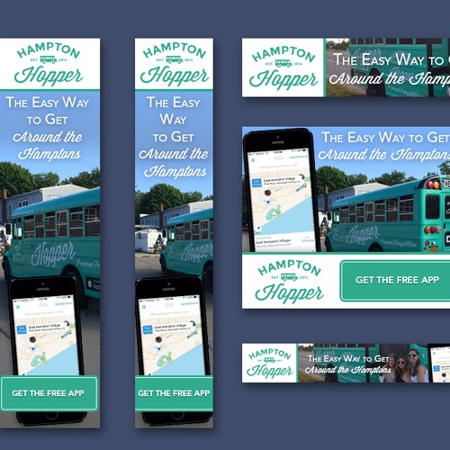 5 Standard Banner Ads for Google Adwords Needed for Hampton Hopper