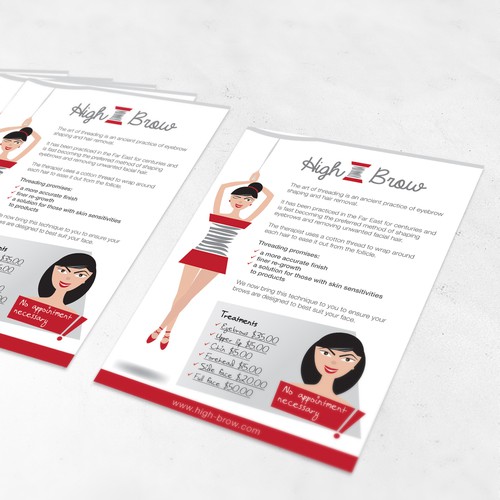 Playful logo & flyer for a new beauty service targeting busyprofessional girls