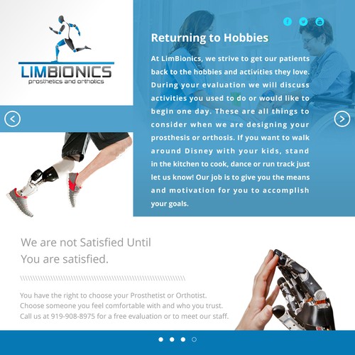 Medical landing page