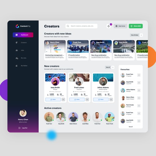 Creators dashboard