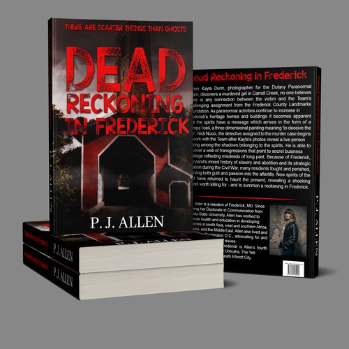 Book cover design for paranormal intriguing mystery in an historic town