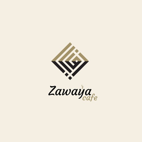 logo for Zawaya cafe شعار عربي لزوايا