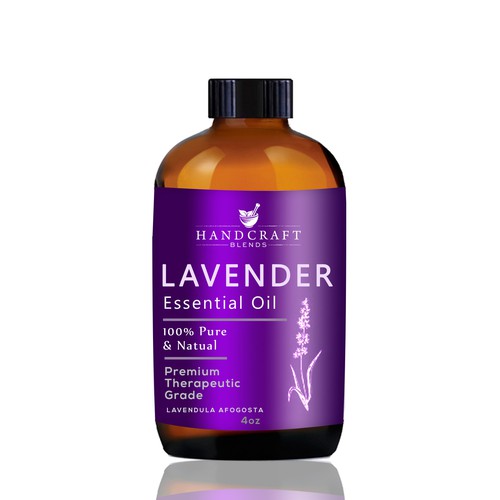 Label for Laveneder Essential Oils