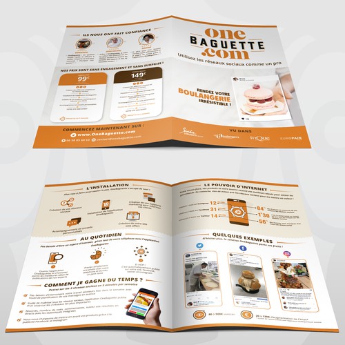 Brochure design for One Baguette