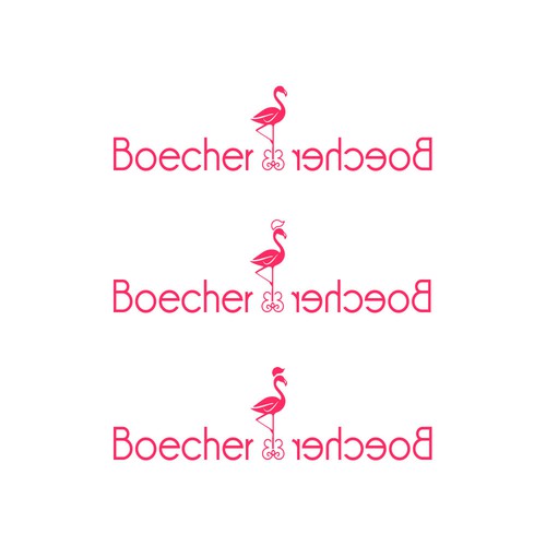 Golflogo (Golfender Flamingo)
