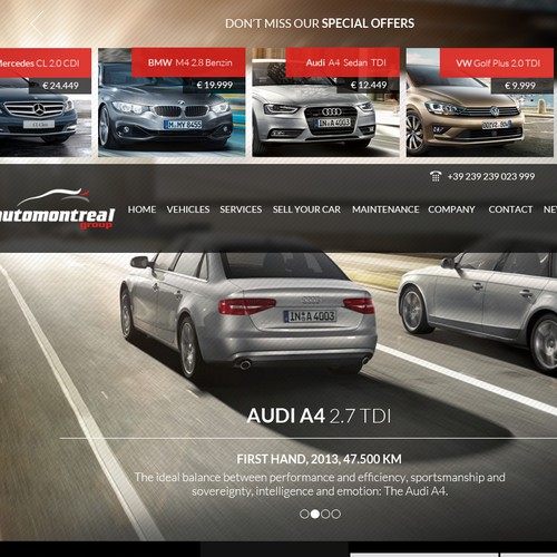 New website for AutomontrealGroup  - Automotive Company
