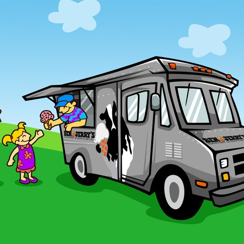 Ben & Jerry's cartoon ice cream truck