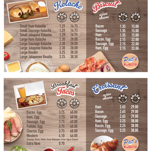 Donut Menu Design