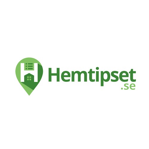 Create a flat logo for a real estate listing service