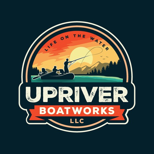 Logo design for UPRIVER BOATWORKS LLC