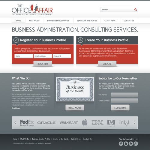 New website design wanted for 'The Office Affair'