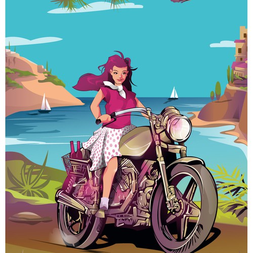 girl on the motobike