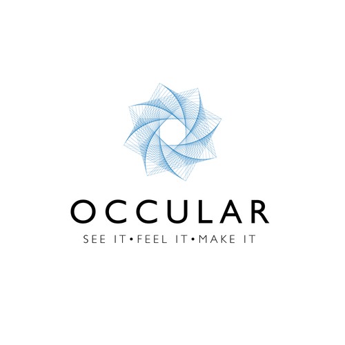 Optical logo for a 3d design agency