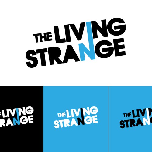 Create a music band logo for "The Living Strange."