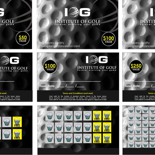 WE WANT YOU! DESIGN OUR *CONCESSION CARD* - FOR A GOLF DRIVING RANGE