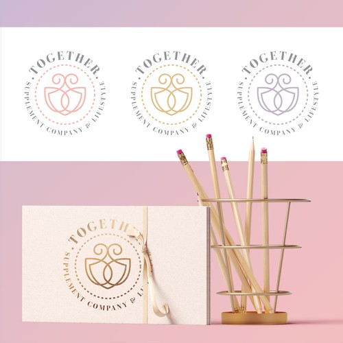 sophisticated logo for Supplement company and lifestyle brand for women