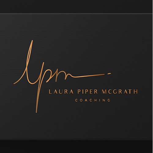 An elegant and handwritten initials based logo design for a coaching business helping professional women