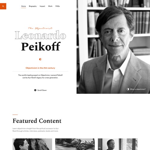 Web design for philosopher and writer