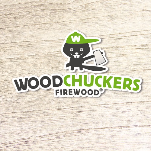 Woodchuckers Firewood *Guaranteed* Logo Design