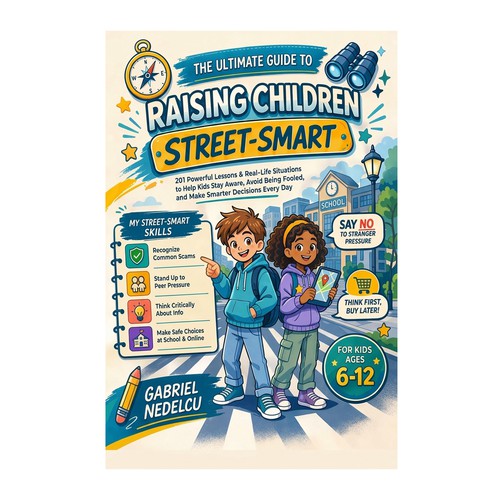 Cartoon-Style Illustrated Book Cover for Kids