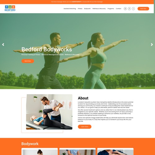 Bedford BodyWorks - Custom Squarepsace website