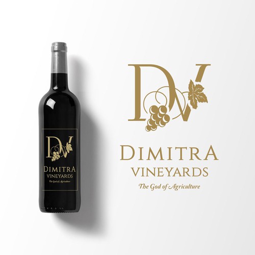 Winning logo for Dimitra Vineyards