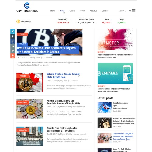 Website for cryptocurrency news