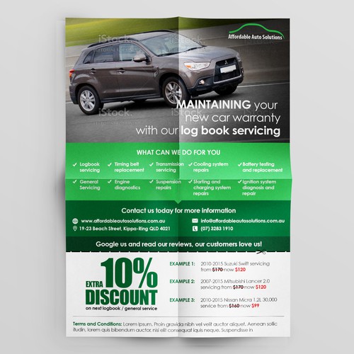 Eye catching automotive A5 flyer required for increasing business!