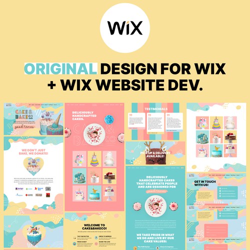 Cake & Bake Co - Original design and Wix development