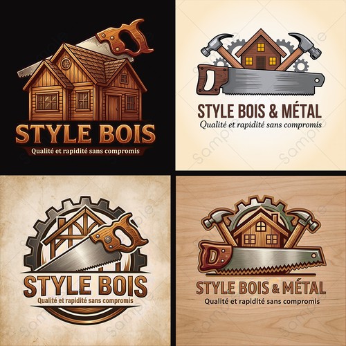 Style bois & Métal.