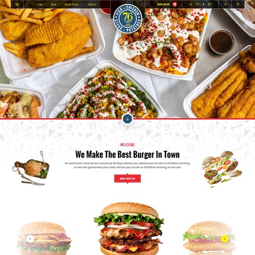 Burger Food Website Design