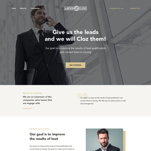 Website for Leadz2cloz company