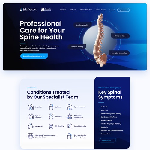 SpineClinic – Healthcare Landing Page