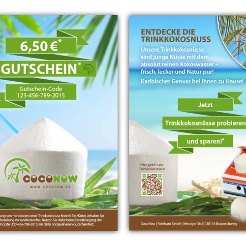 Gutschein für Kokos-Onlineshop