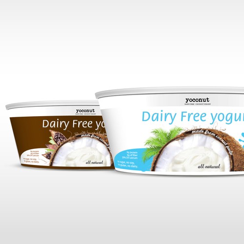 Coconut yogurt label design