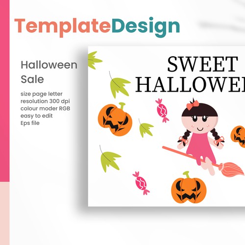 sweet halloween template