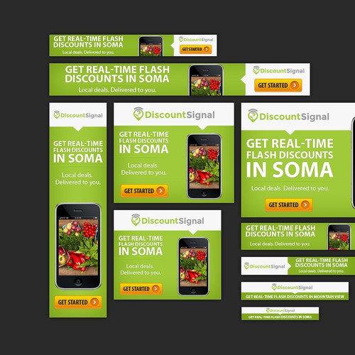  Banners needed for mobile / desktop advertising campaign for DiscountSignal